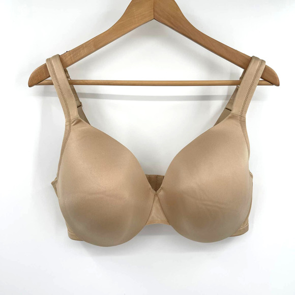 Cacique Smooth Lightly Lined Full Coverage Bra in Cafe Size 40D Nude T-Shirt Bra - Picture 4 of 16